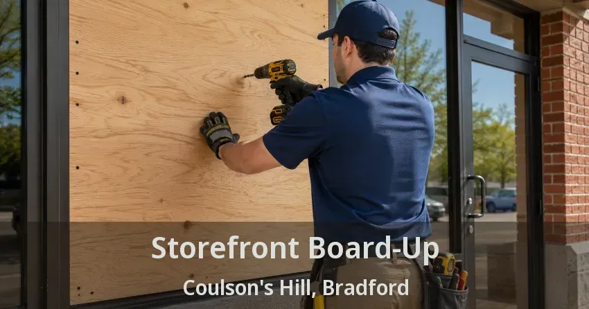 Storefront Board-Up Coulson's Hill, Bradford - ON