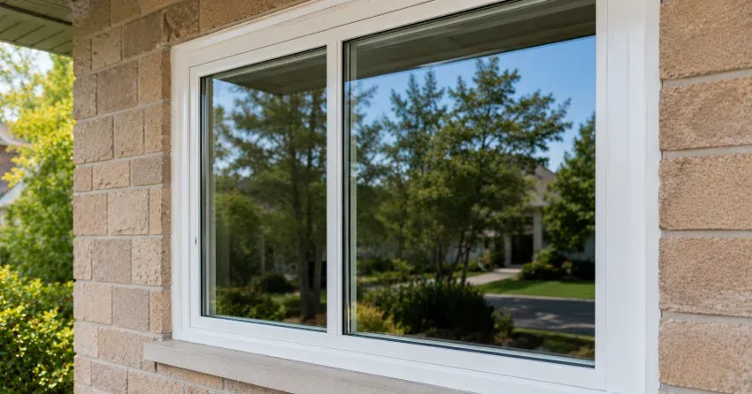 technician installing new insulated glass unit in window frame in Bradford