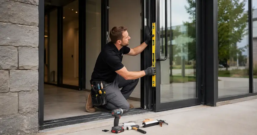 commercial glass door frame installation Green Valley, Bradford